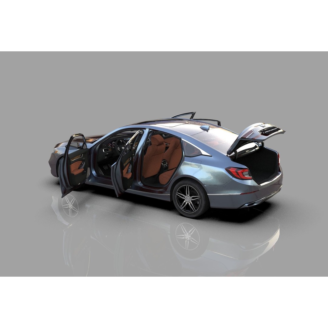 Honda Accord 3D Model – High Poly Interior, FBX & OBJ Formats - View 22