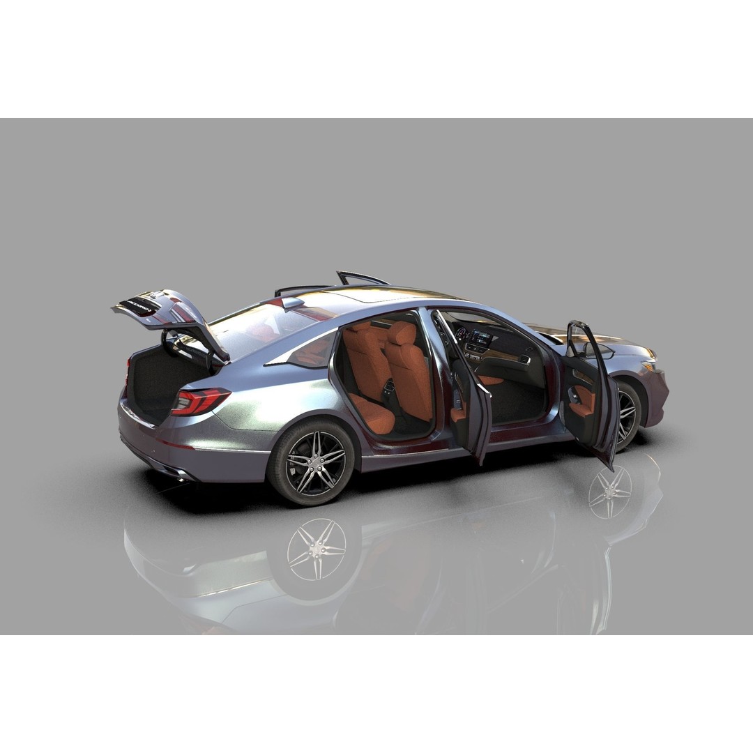 Honda Accord 3D Model – High Poly Interior, FBX & OBJ Formats - View 23