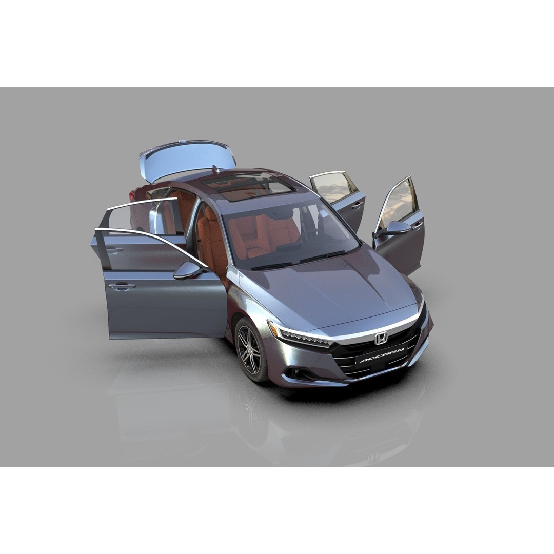 Honda Accord 3D Model – High Poly Interior, FBX & OBJ Formats - View 24