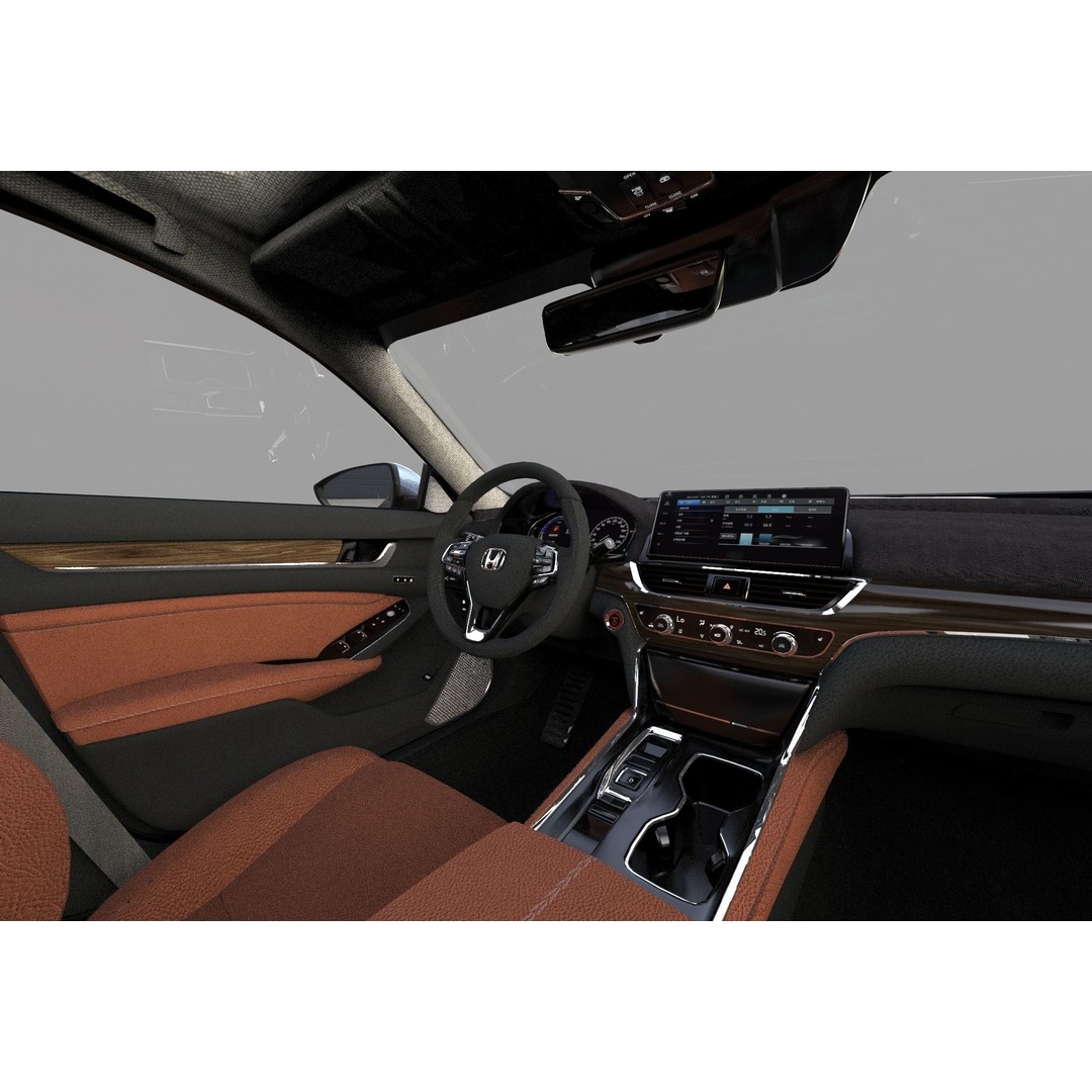Honda Accord 3D Model – High Poly Interior, FBX & OBJ Formats - View 27