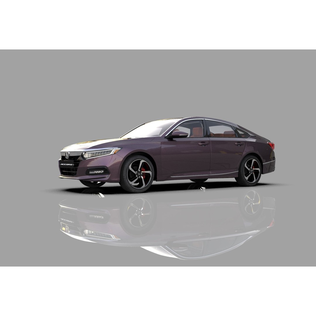 Honda Accord 3D Model – High Poly Interior, FBX & OBJ Formats - View 3