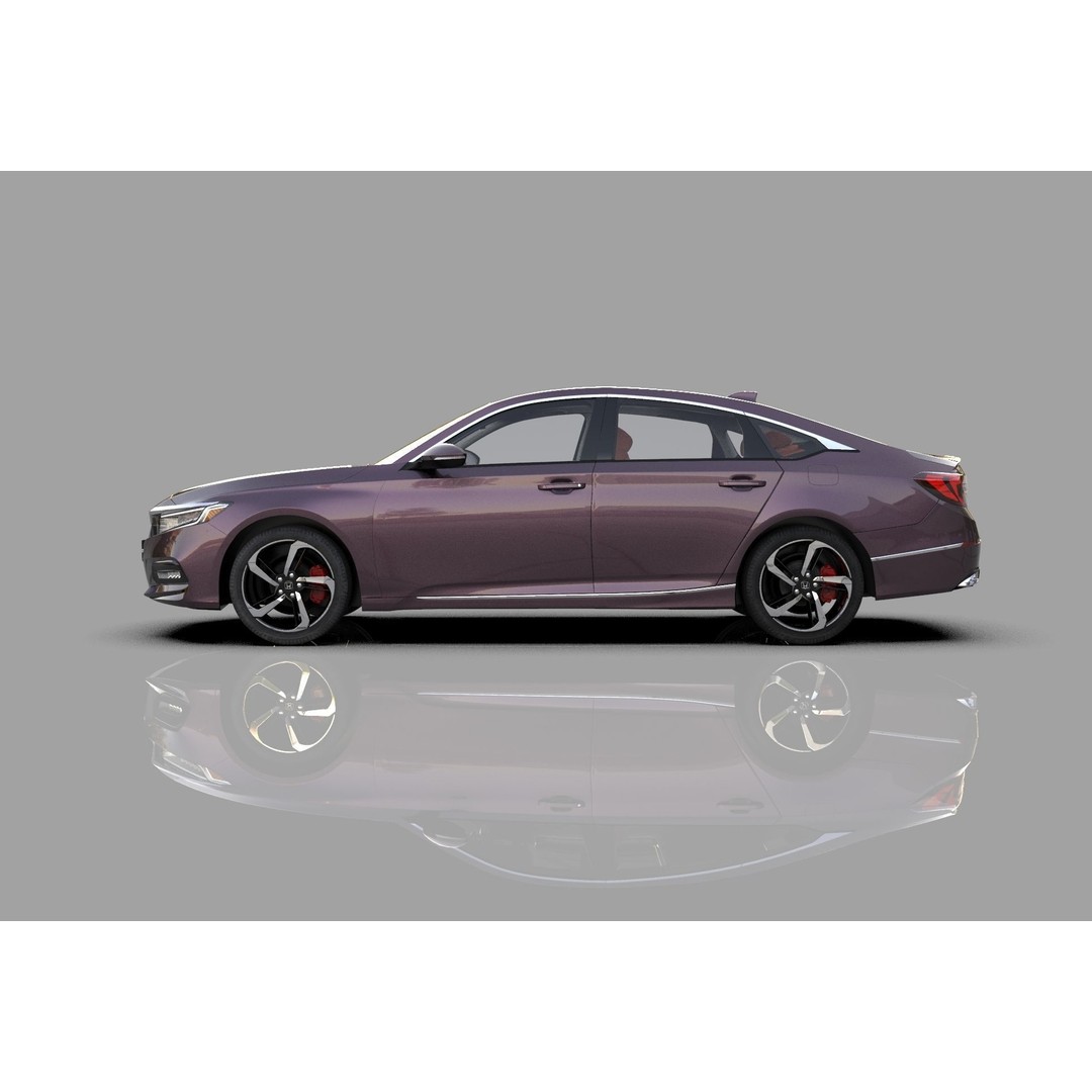 Honda Accord 3D Model – High Poly Interior, FBX & OBJ Formats - View 4