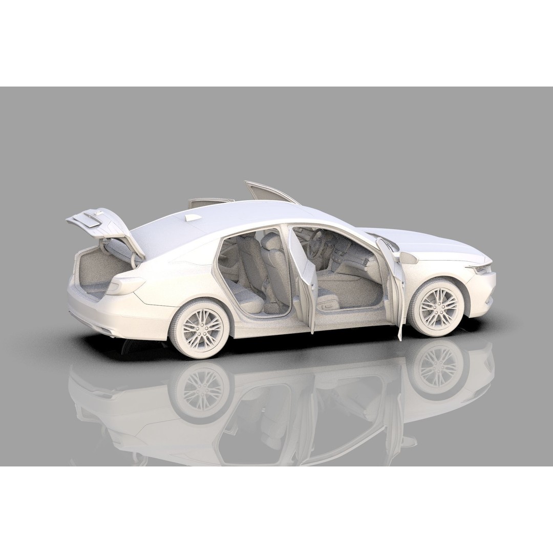 Honda Accord 3D Model – High Poly Interior, FBX & OBJ Formats - View 41