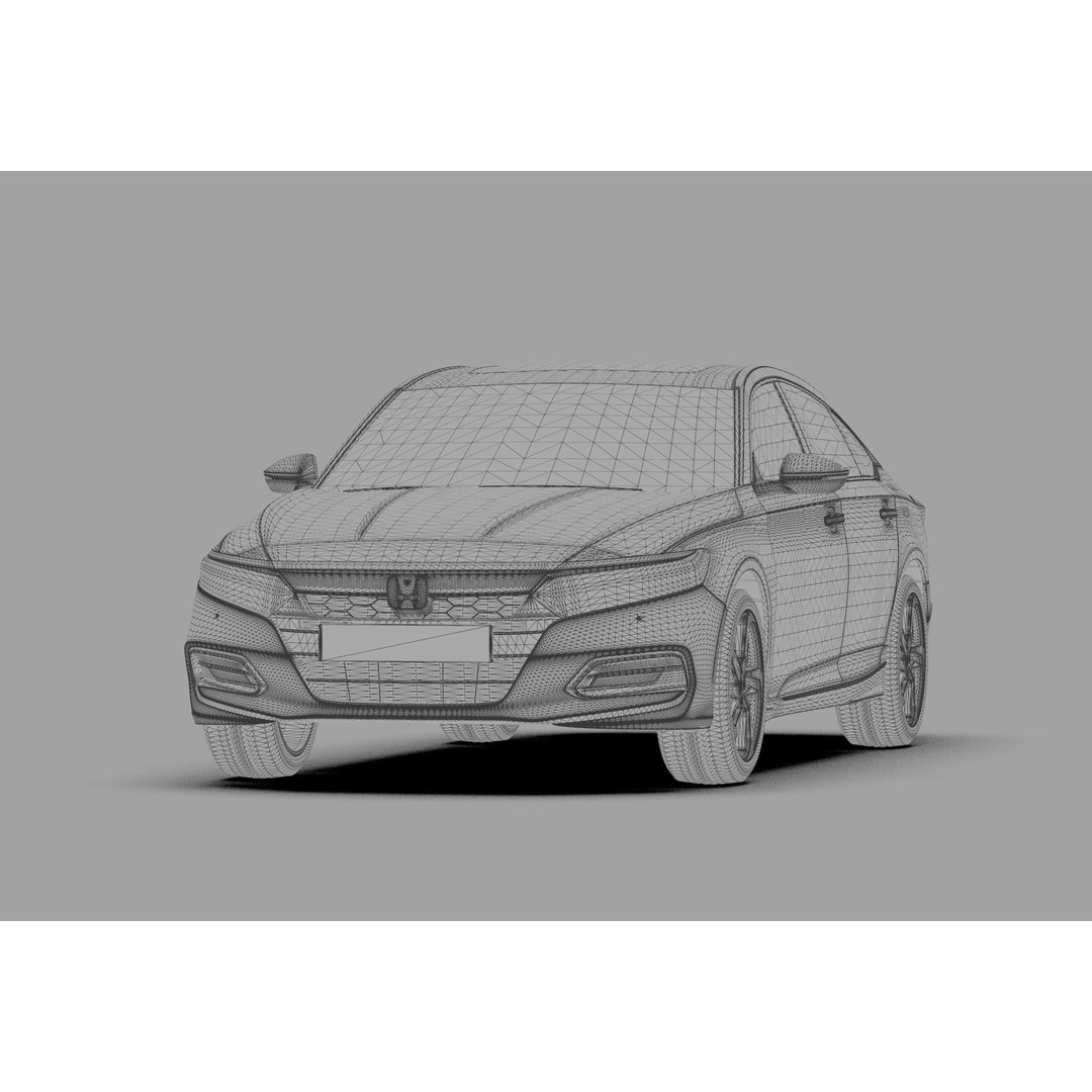Honda Accord 3D Model – High Poly Interior, FBX & OBJ Formats - View 48