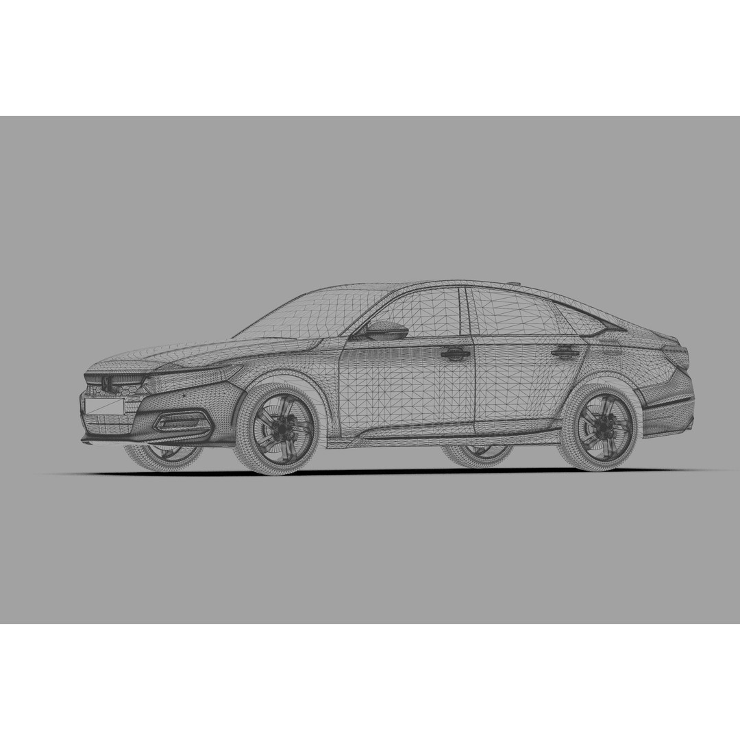 Honda Accord 3D Model – High Poly Interior, FBX & OBJ Formats - View 49