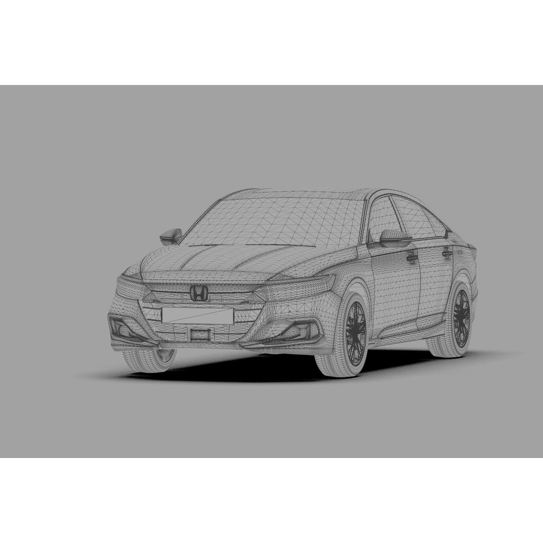 Honda Accord 3D Model – High Poly Interior, FBX & OBJ Formats - View 53