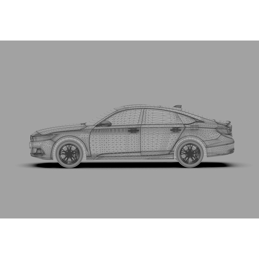Honda Accord 3D Model – High Poly Interior, FBX & OBJ Formats - View 54