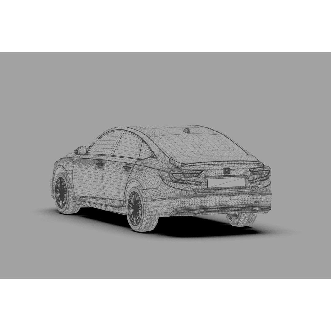Honda Accord 3D Model – High Poly Interior, FBX & OBJ Formats - View 55