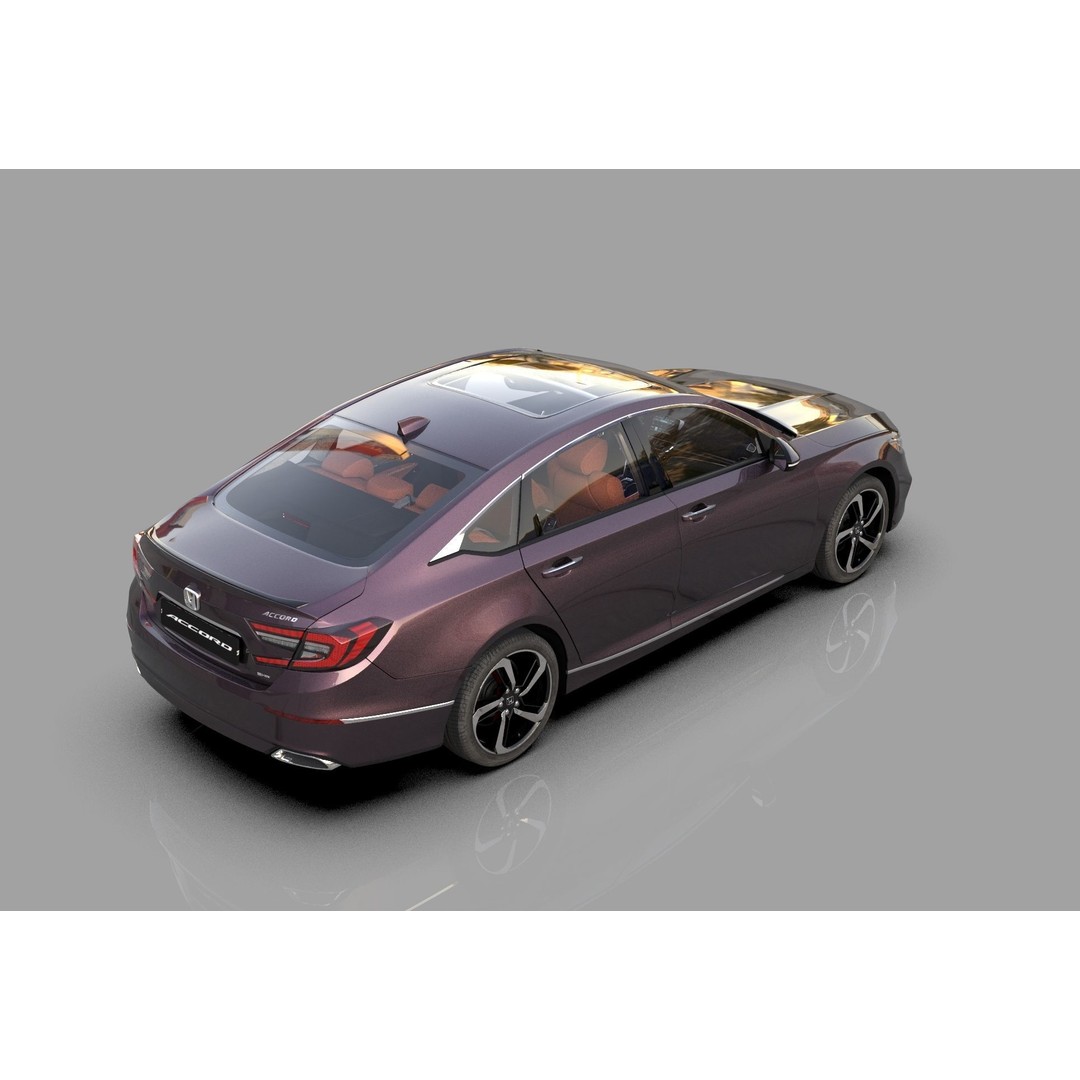 Honda Accord 3D Model – High Poly Interior, FBX & OBJ Formats - View 7
