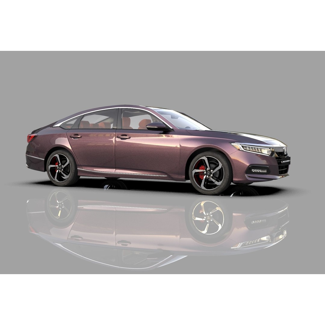 Honda Accord 3D Model – High Poly Interior, FBX & OBJ Formats - View 8