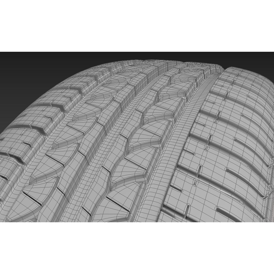 Bridgestone B250 Tire 3D Model – High Poly PBR Asset, FBX, Blender