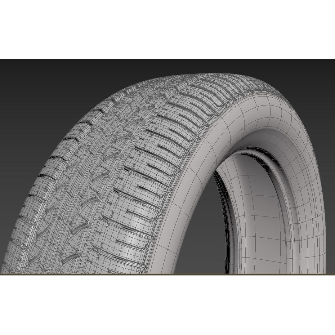 Bridgestone B250 Tire 3D Model – High Poly PBR Asset, FBX, Blender - View 11