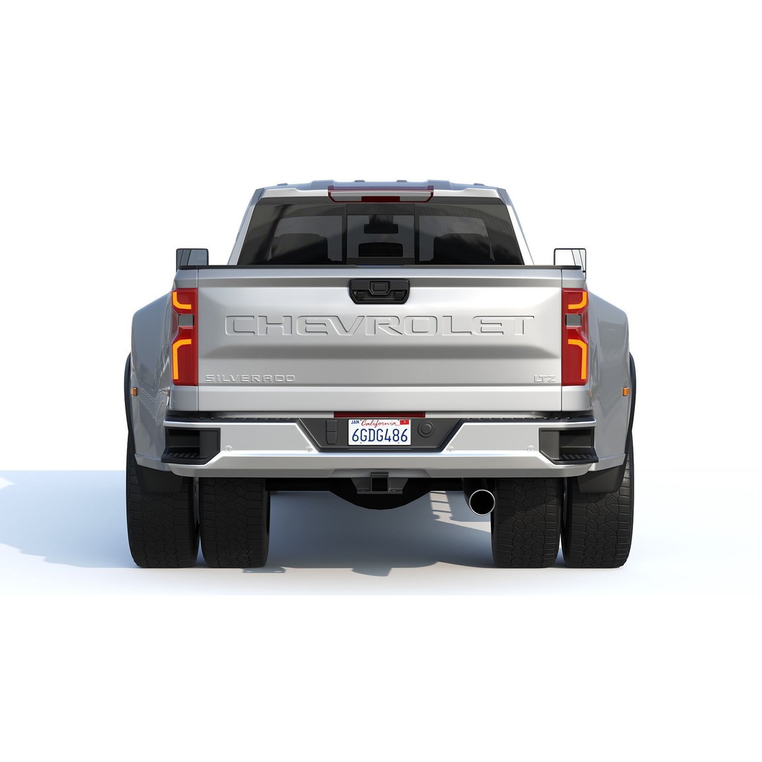 Chevrolet Silverado 3500 HD 2024 3D Model – High Poly Utility Truck, FBX - View 6