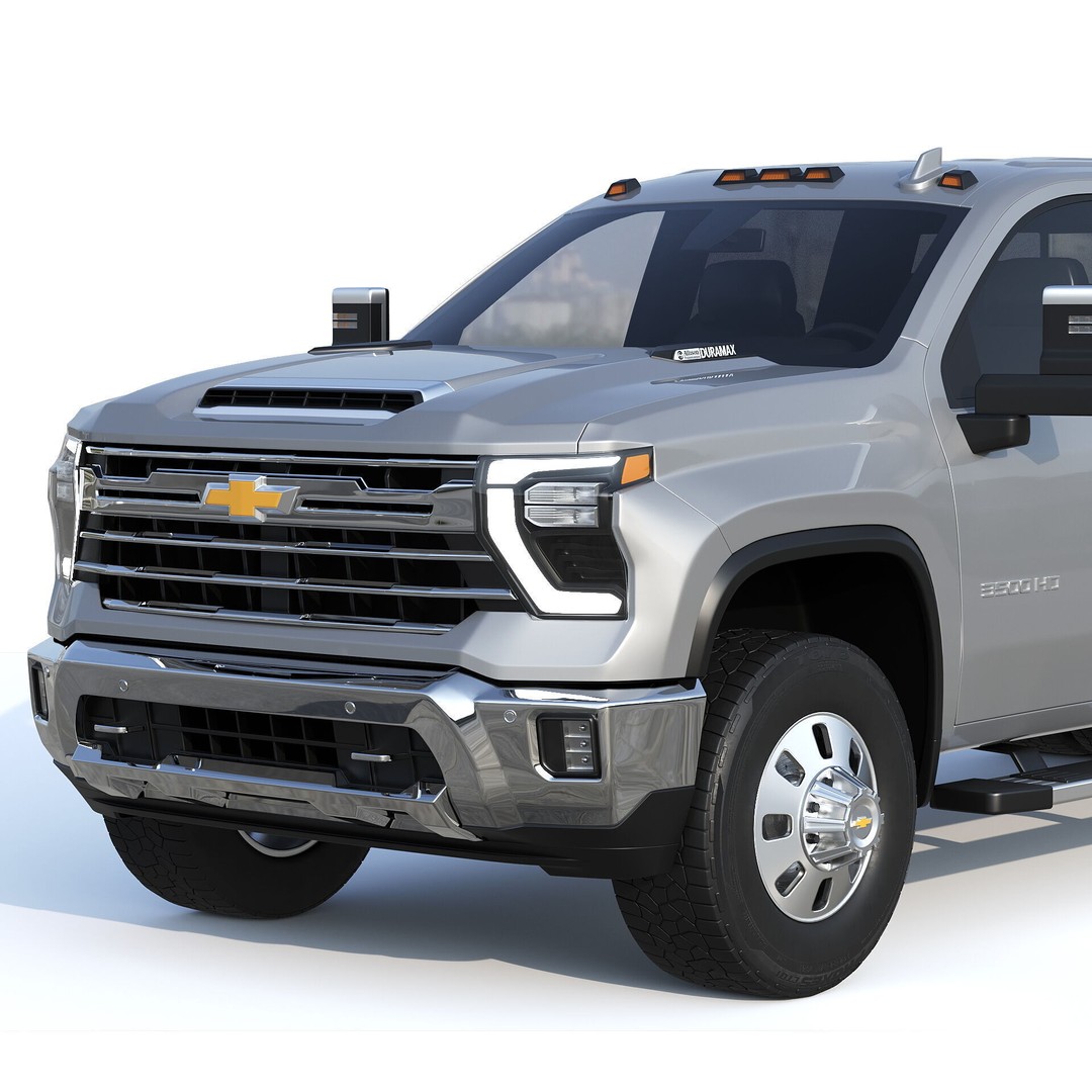Chevrolet Silverado 3500 HD 2024 3D Model – High Poly Utility Truck, FBX - View 8
