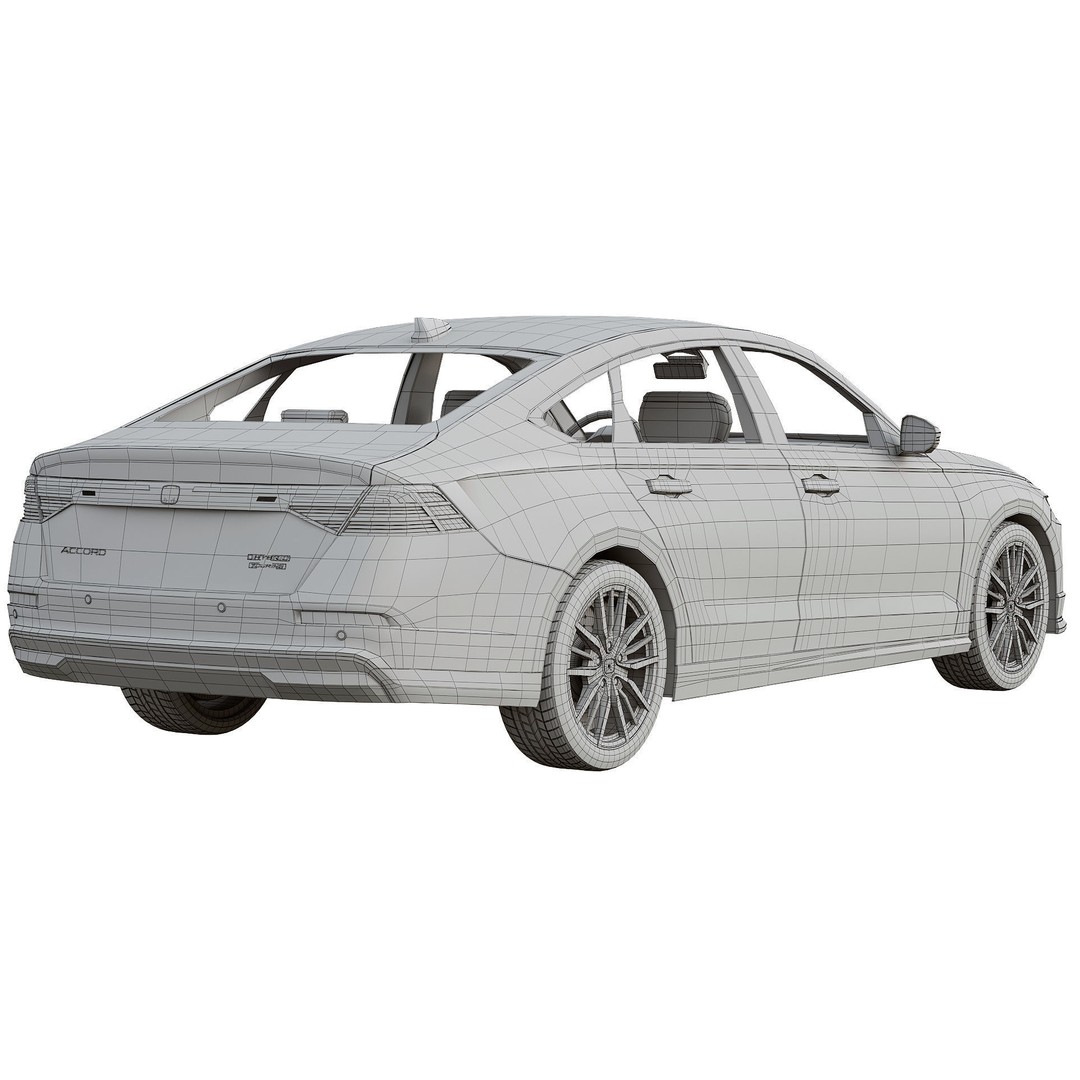 Honda Accord 2024 3D Model – High Poly Game Asset, FBX, PBR Textures