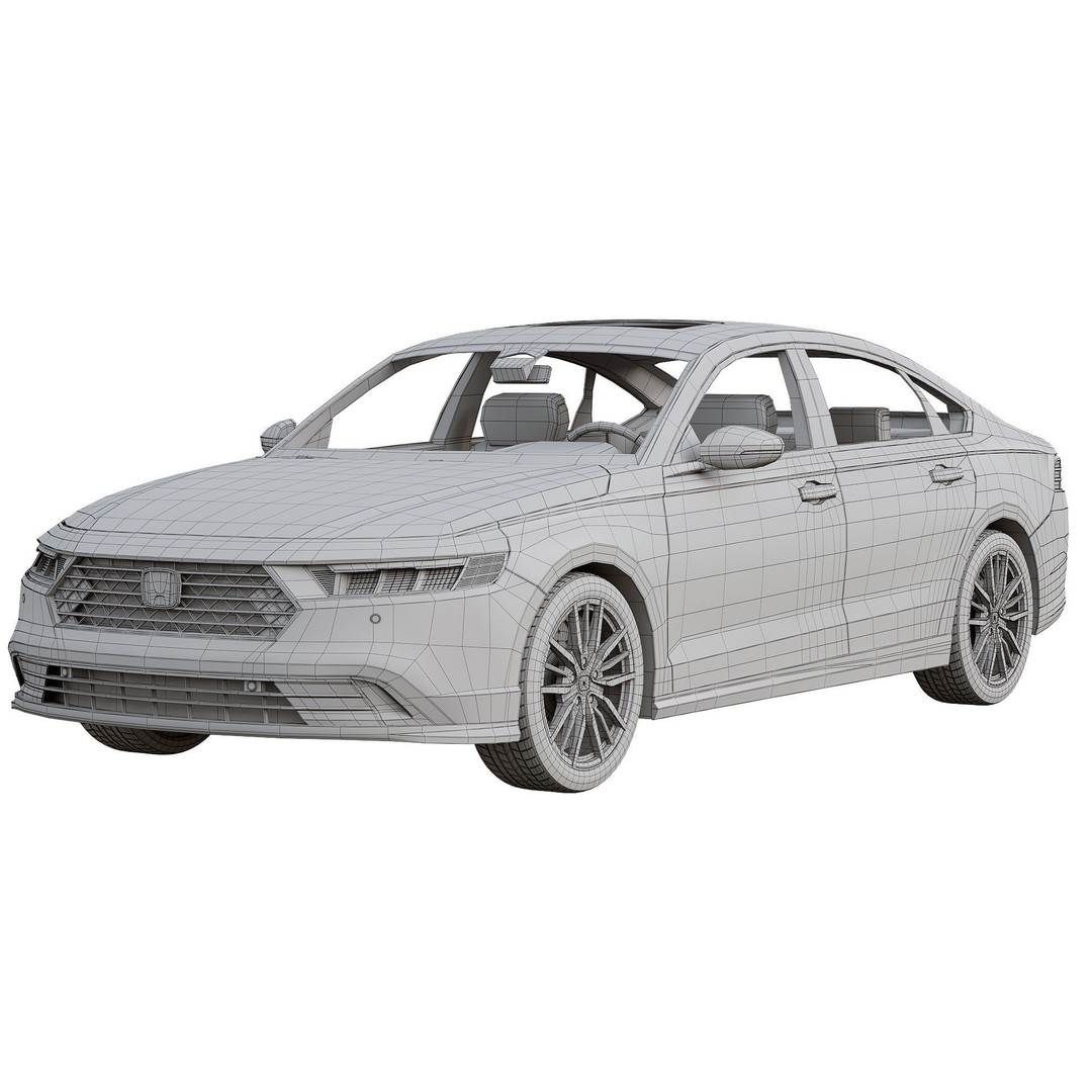 Honda Accord 2024 3D Model – High Poly Game Asset, FBX, PBR Textures - View 9