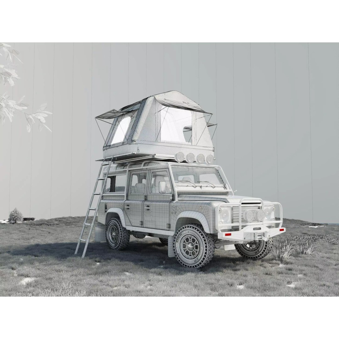 Land Rover Defender 110 3D Model – High-Poly Overlanding Asset, FBX - View 7