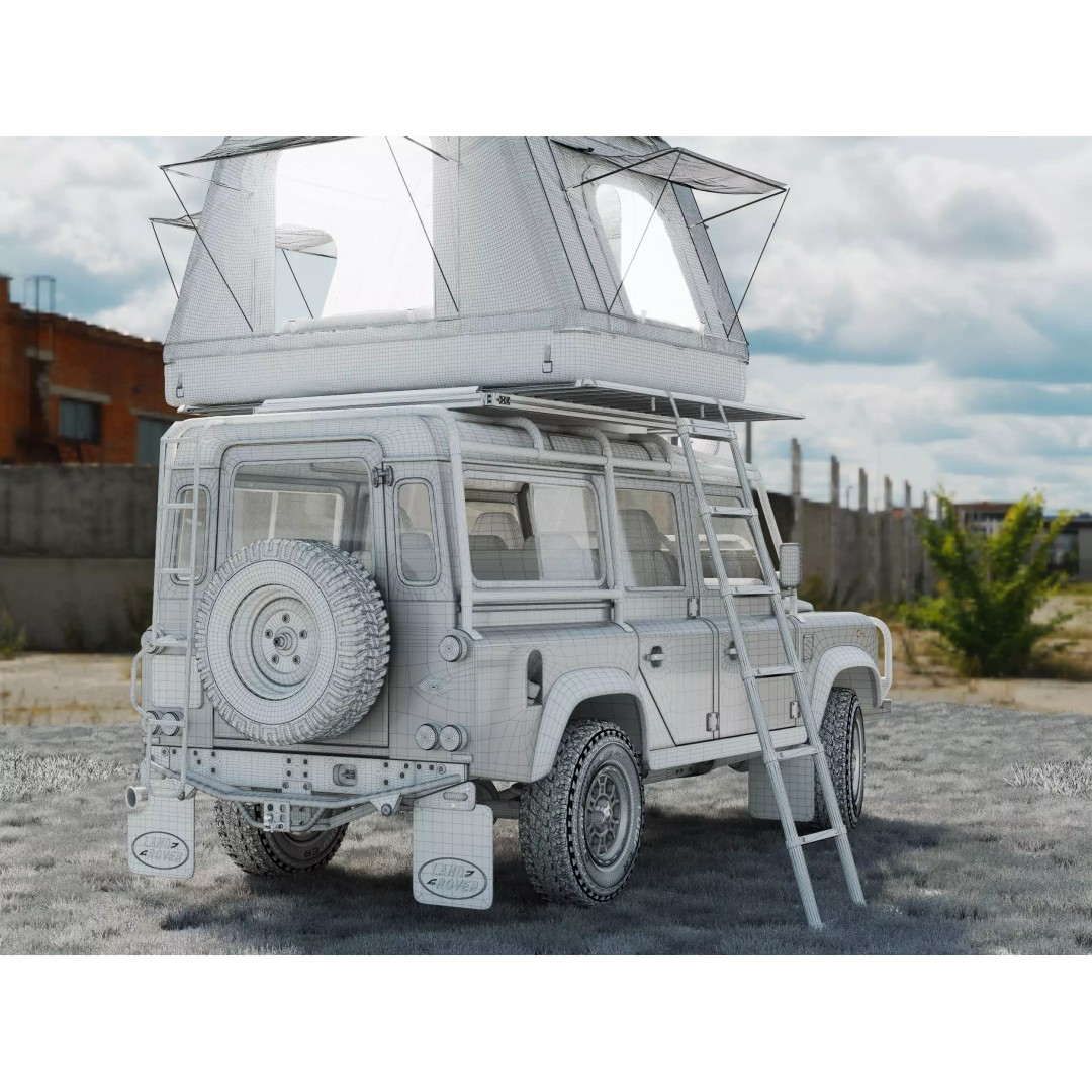 Land Rover Defender 110 3D Model – High-Poly Overlanding Asset, FBX - View 8