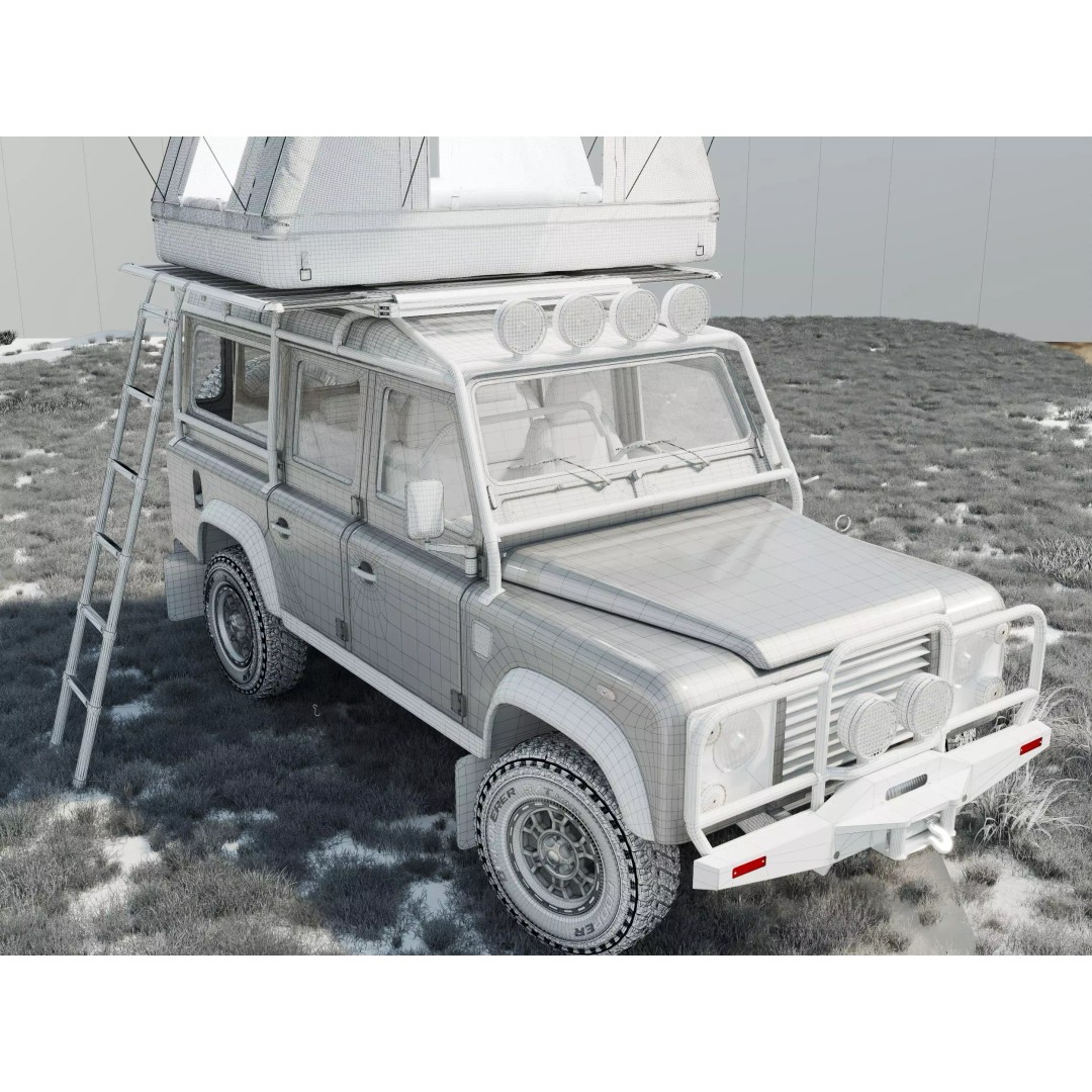 Land Rover Defender 110 3D Model – High-Poly Overlanding Asset, FBX - View 9
