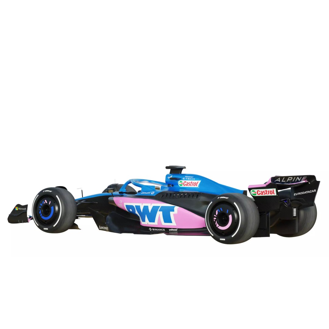 F1 Alpine A523 2023 3D Model – PBR Racing Car Asset, FBX, OBJ - View 10