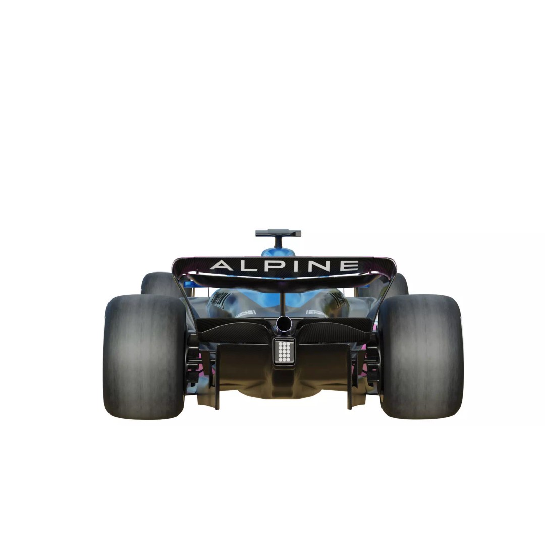 F1 Alpine A523 2023 3D Model – PBR Racing Car Asset, FBX, OBJ - View 11