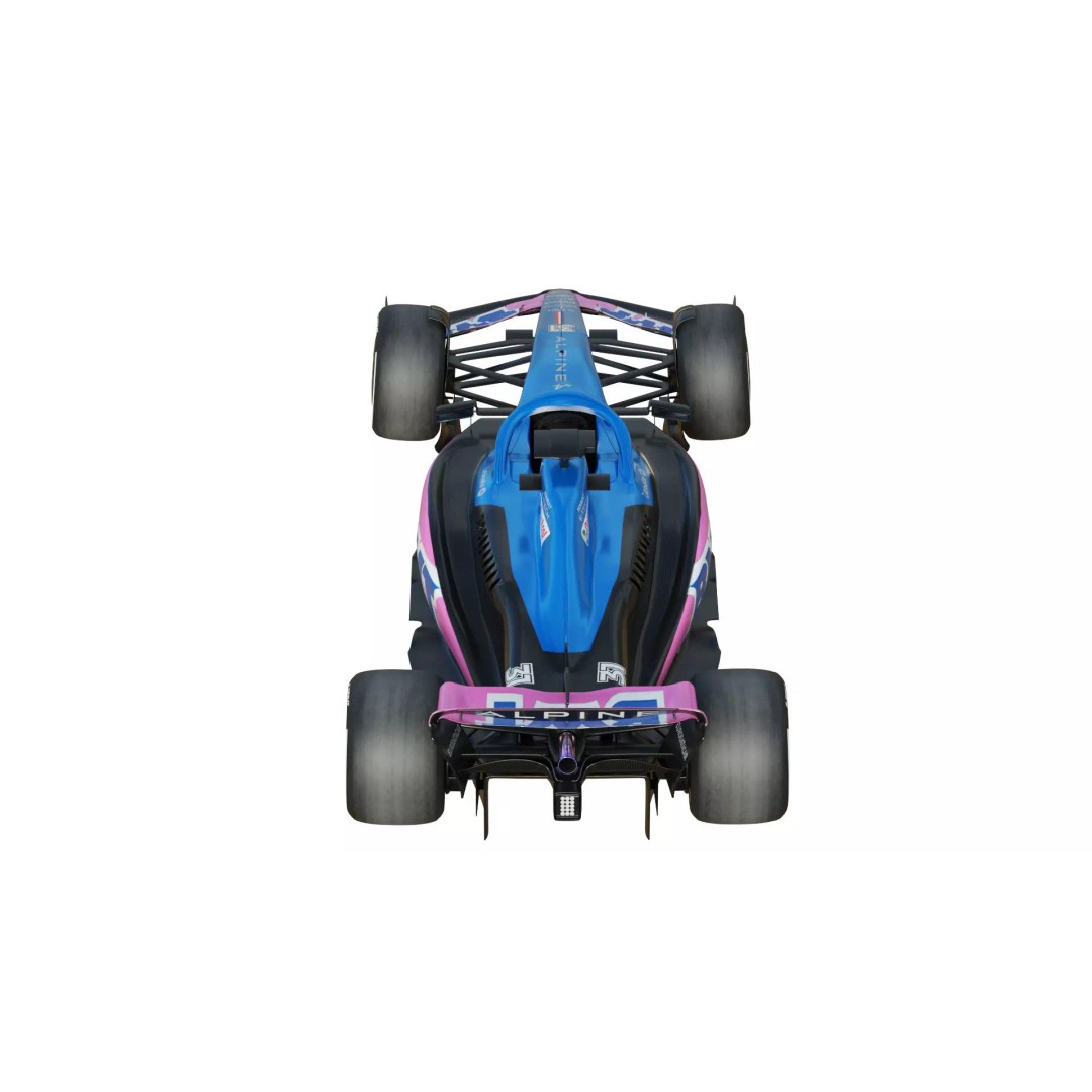 F1 Alpine A523 2023 3D Model – PBR Racing Car Asset, FBX, OBJ - View 12