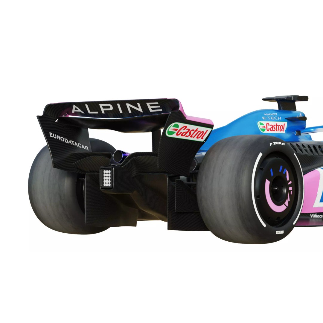 F1 Alpine A523 2023 3D Model – PBR Racing Car Asset, FBX, OBJ - View 14