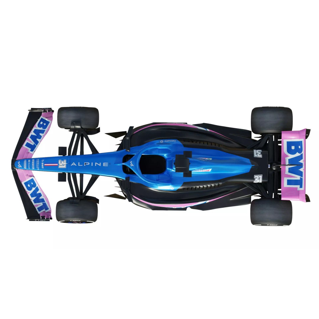 F1 Alpine A523 2023 3D Model – PBR Racing Car Asset, FBX, OBJ - View 18