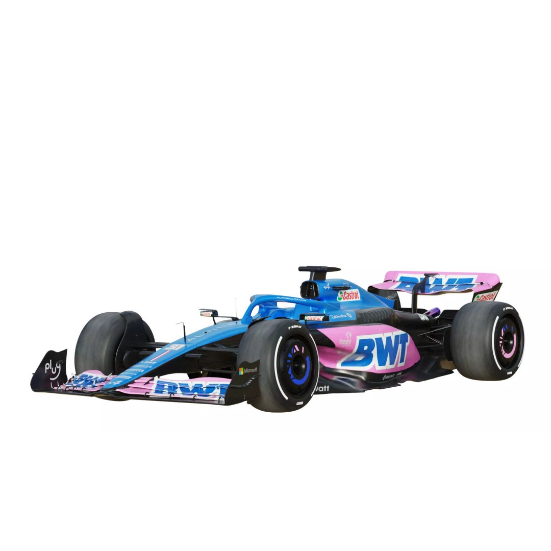 F1 Alpine A523 2023 3D Model – PBR Racing Car Asset, FBX, OBJ - View 3