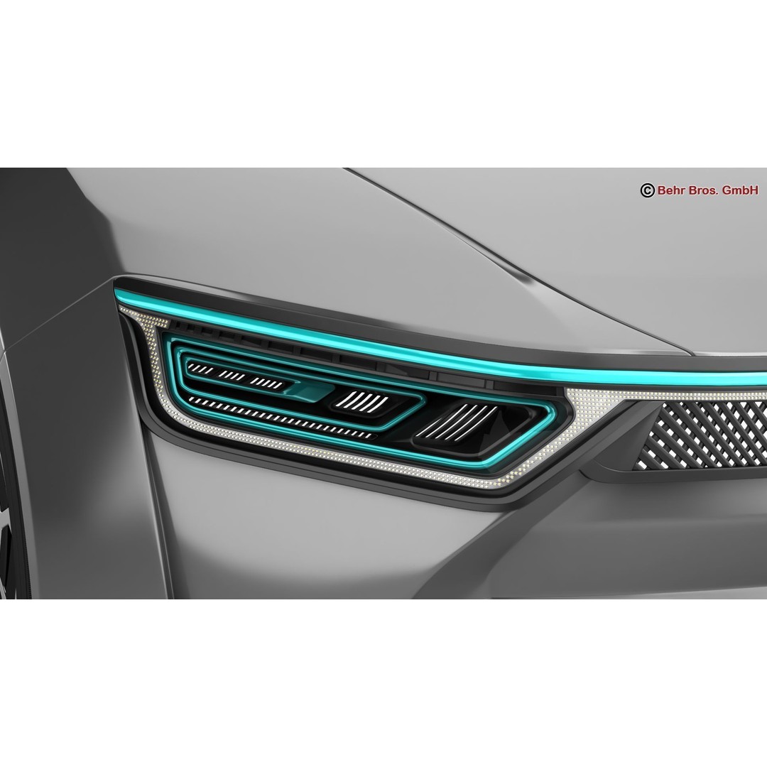Generic Future EV 3D Model – High Poly Concept Car with Animated Features - View 11