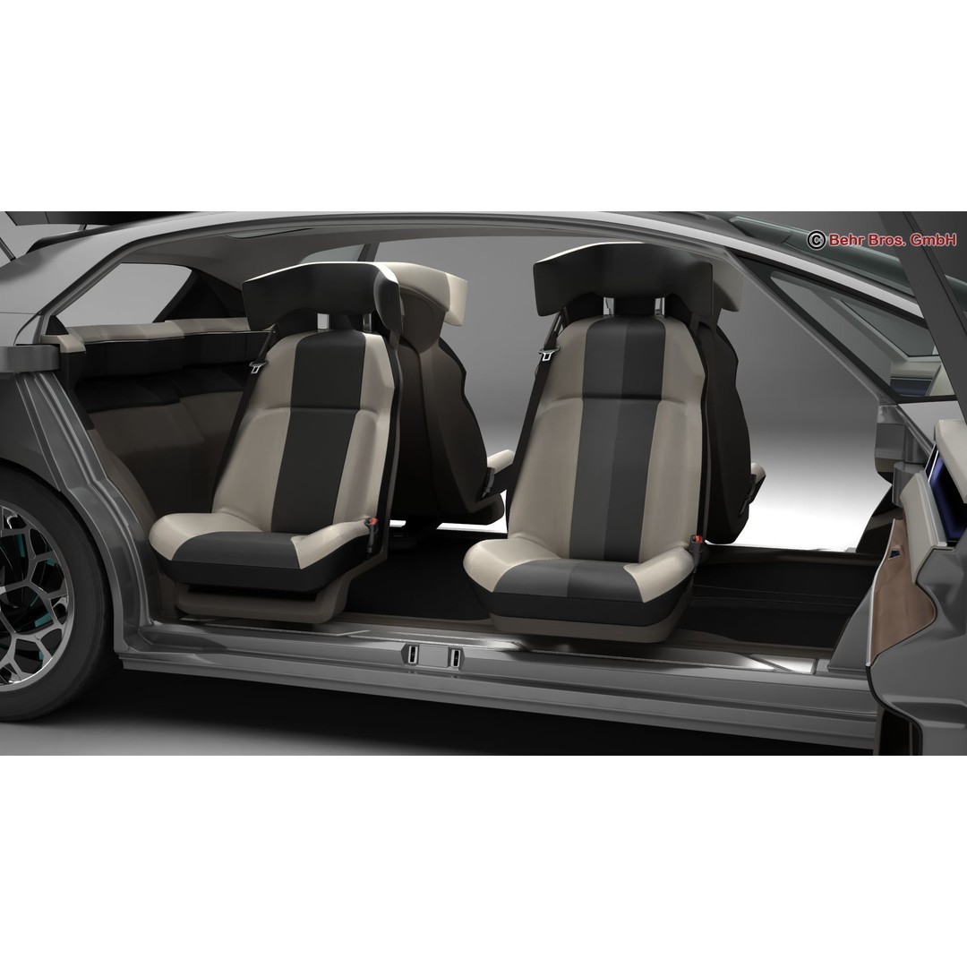Generic Future EV 3D Model – High Poly Concept Car with Animated Features - View 16