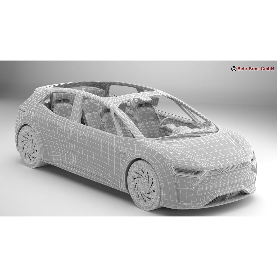 Generic Future EV 3D Model – High Poly Concept Car with Animated Features - View 17