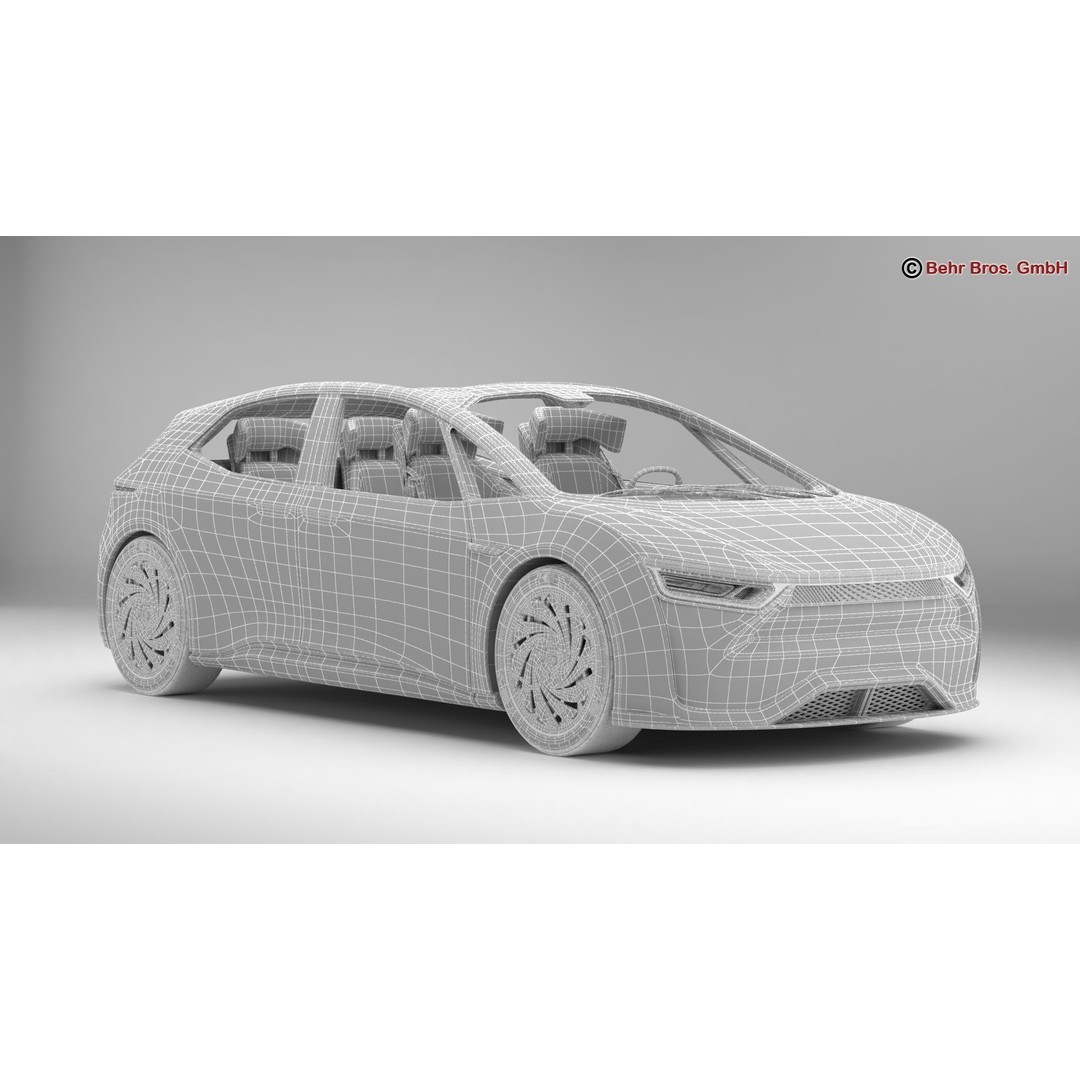 Generic Future EV 3D Model – High Poly Concept Car with Animated Features - View 18