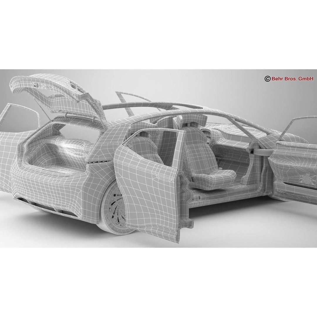 Generic Future EV 3D Model – High Poly Concept Car with Animated Features - View 21