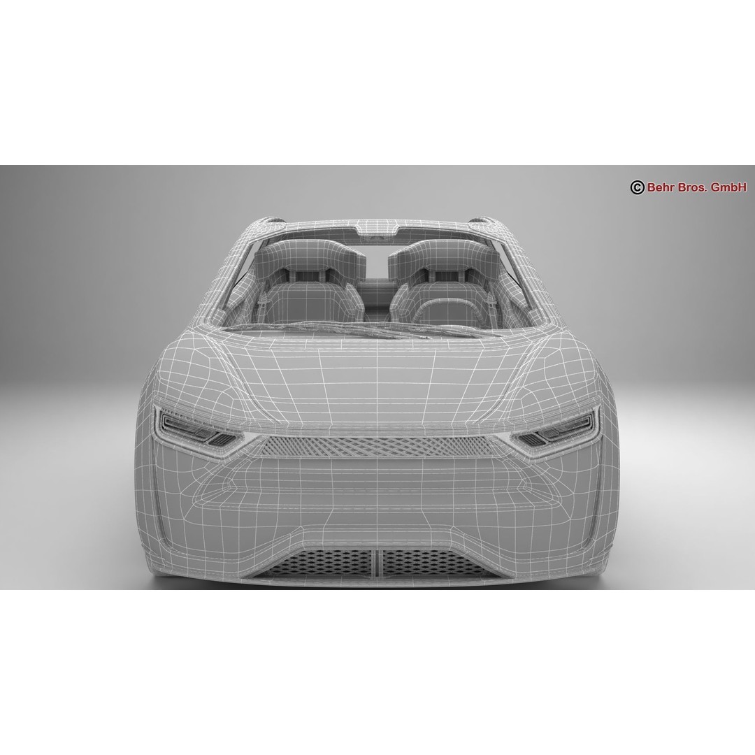 Generic Future EV 3D Model – High Poly Concept Car with Animated Features - View 23
