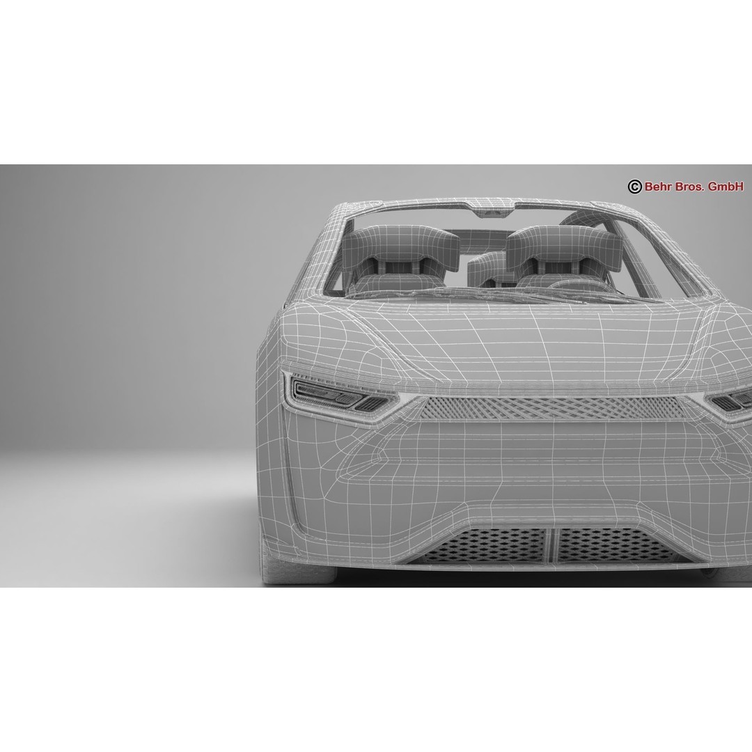 Generic Future EV 3D Model – High Poly Concept Car with Animated Features - View 24