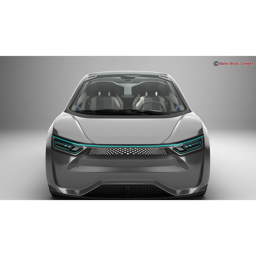 Generic Future EV 3D Model – High Poly Concept Car with Animated Features - View 8