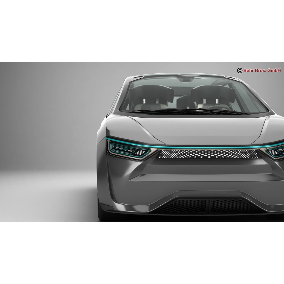 Generic Future EV 3D Model – High Poly Concept Car with Animated Features - View 9