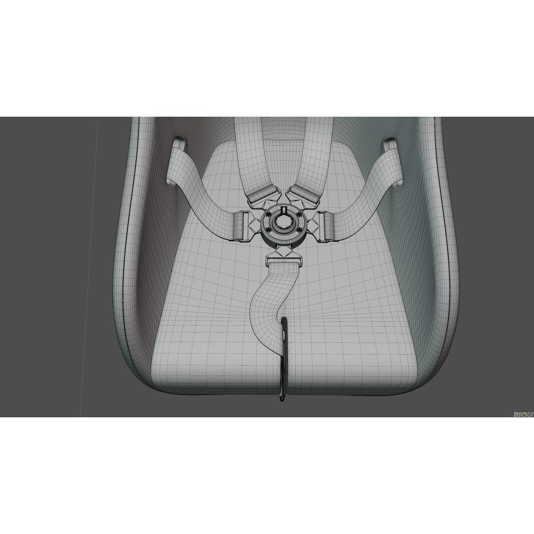 Rally Car Interior Parts 3D Model – High Poly Realistic Design, FBX
