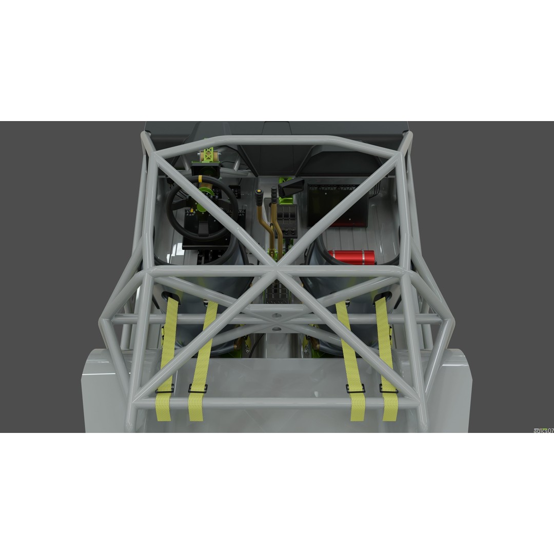 Rally Car Interior Parts 3D Model – High Poly Realistic Design, FBX - View 17