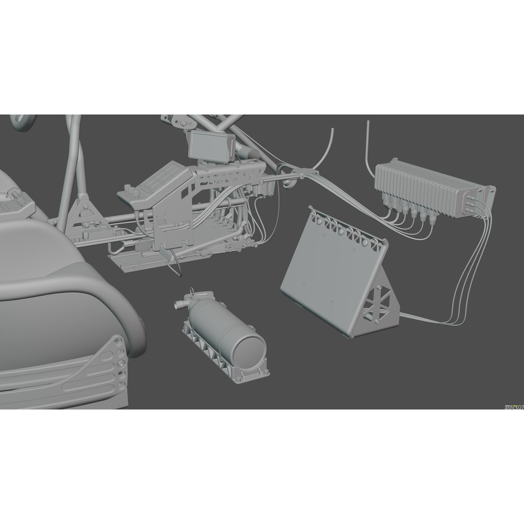 Rally Car Interior Parts 3D Model – High Poly Realistic Design, FBX - View 31