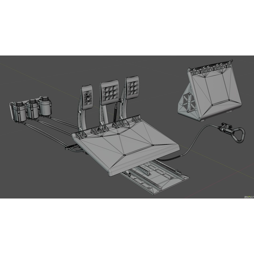Rally Car Interior Parts 3D Model – High Poly Realistic Design, FBX - View 40