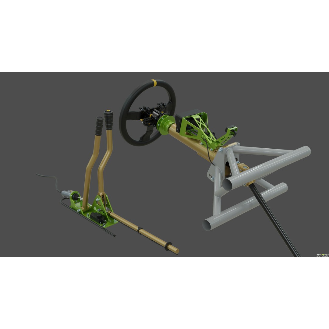 Rally Car Interior Parts 3D Model – High Poly Realistic Design, FBX - View 45