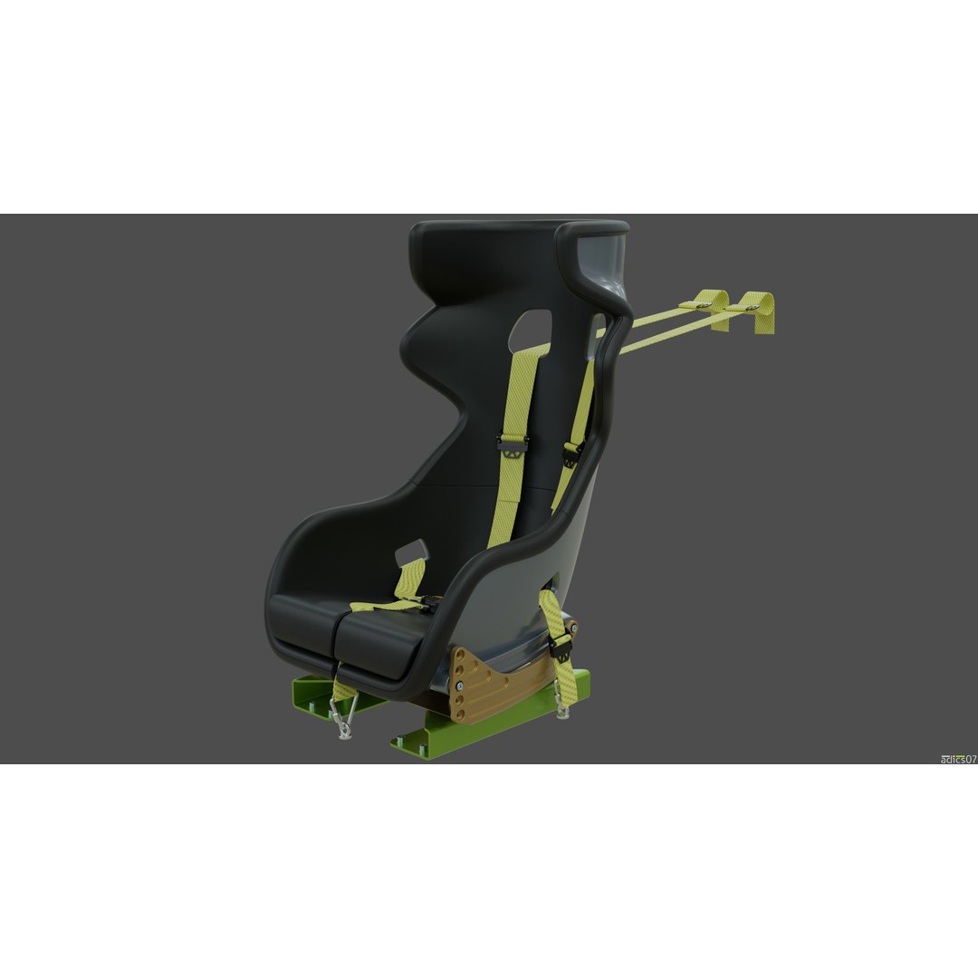 Rally Car Interior Parts 3D Model – High Poly Realistic Design, FBX - View 58