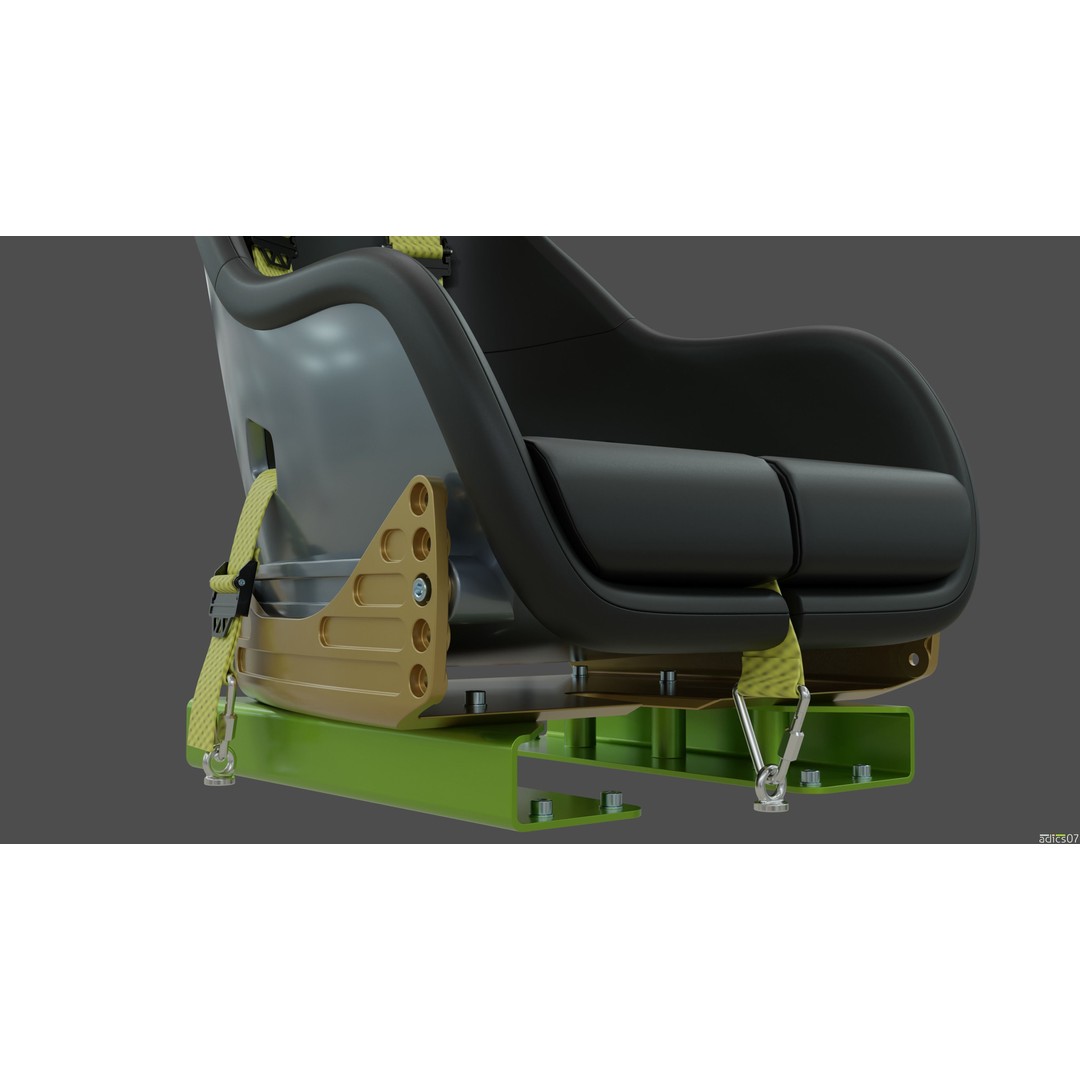 Rally Car Interior Parts 3D Model – High Poly Realistic Design, FBX - View 60