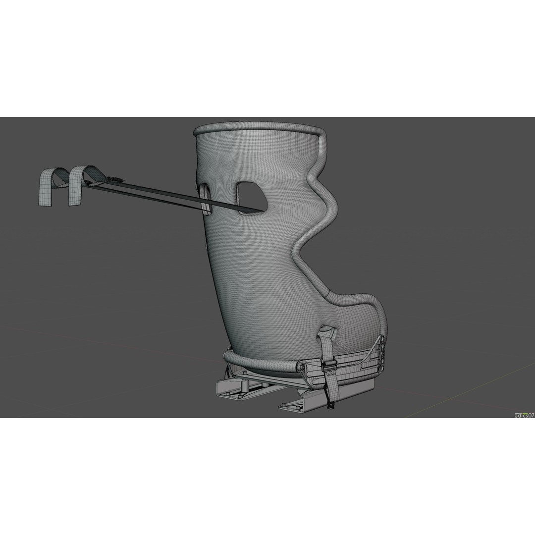 Rally Car Interior Parts 3D Model – High Poly Realistic Design, FBX - View 64