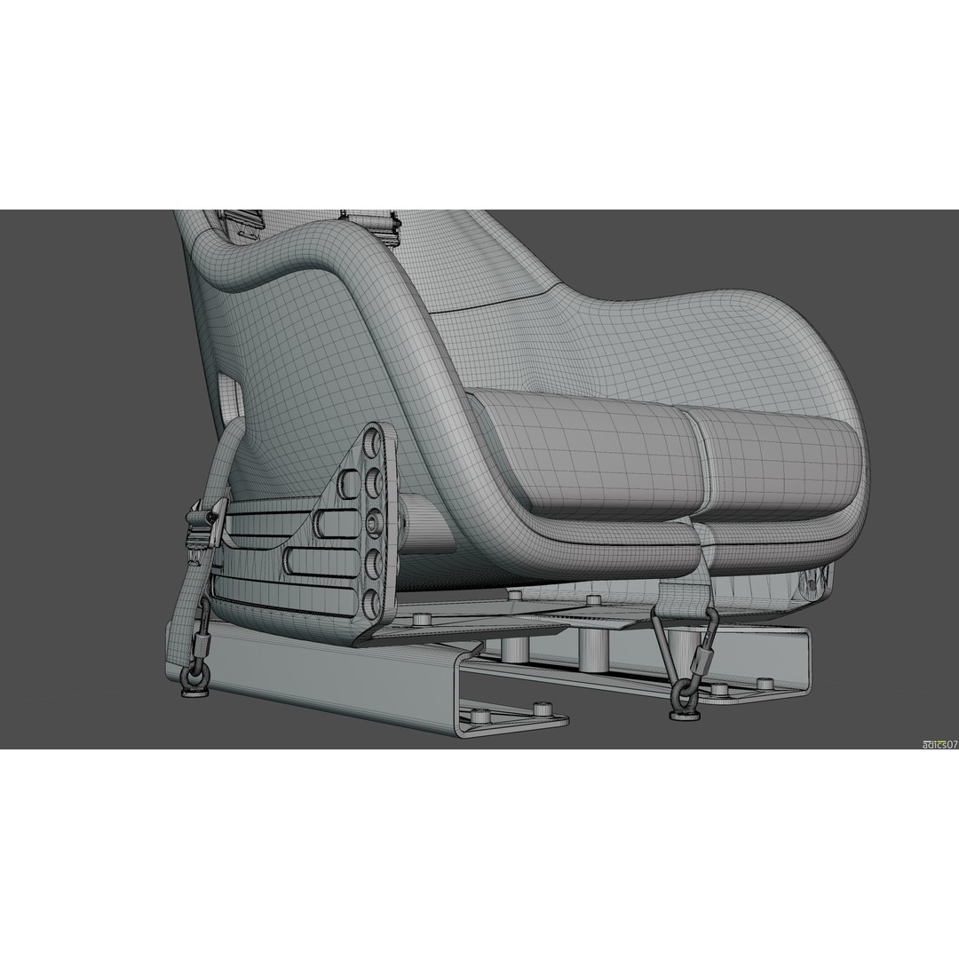 Rally Car Interior Parts 3D Model – High Poly Realistic Design, FBX - View 65