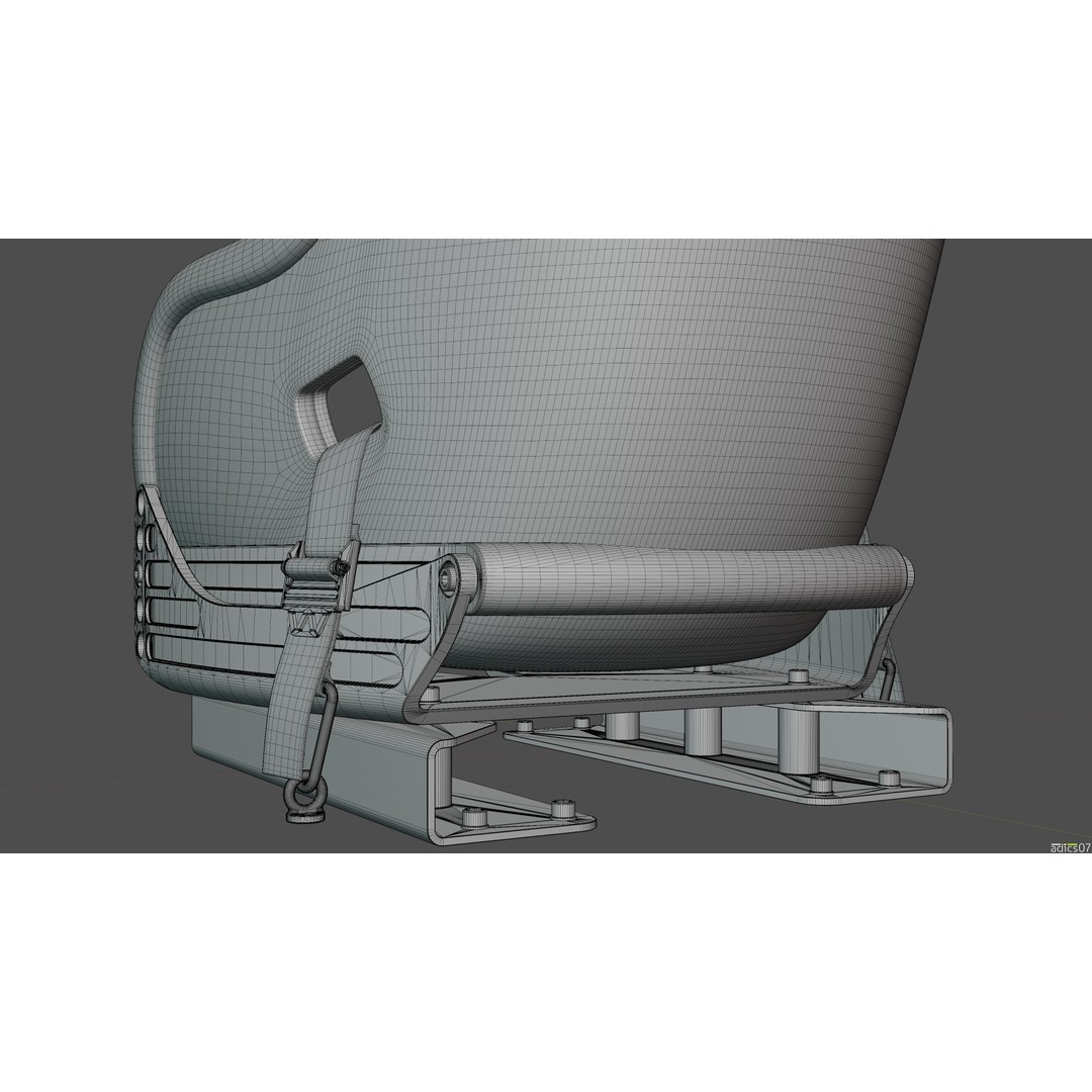 Rally Car Interior Parts 3D Model – High Poly Realistic Design, FBX - View 66