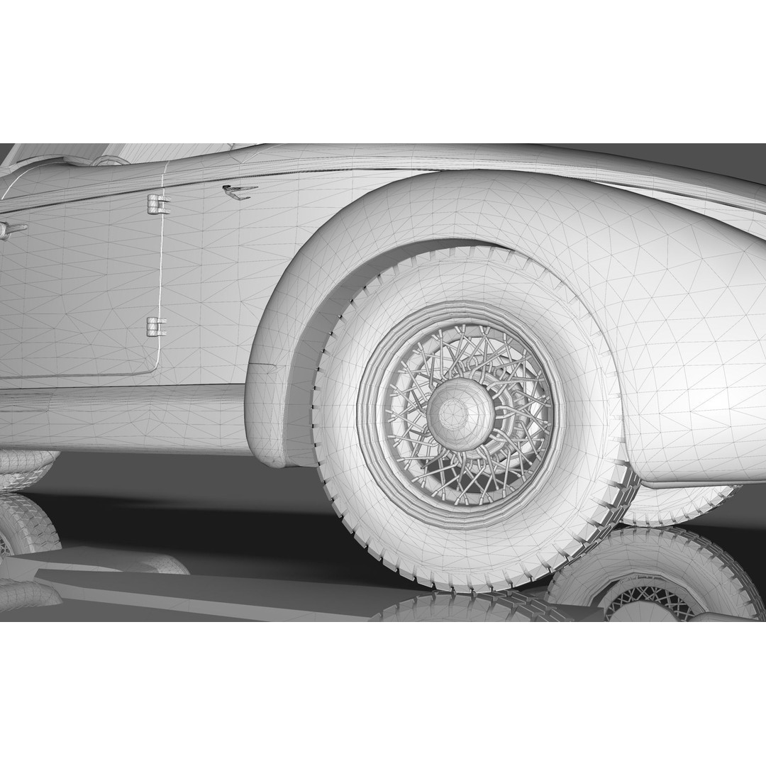 Auburn 851 Speedster 1934 3D Model – Midpoly Classic Vehicle, Blender