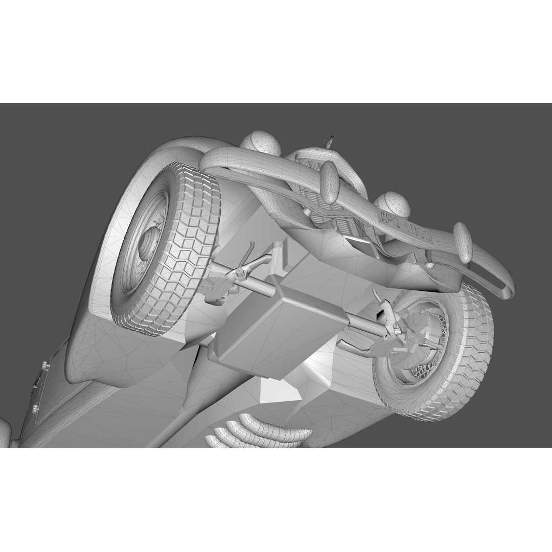 Auburn 851 Speedster 1934 3D Model – Midpoly Classic Vehicle, Blender - View 22